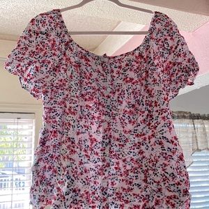Off the shoulder floral top